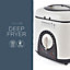 KitchenPerfected 1.0Ltr Compact Deep Fryer - Cream/Black