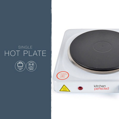 KitchenPerfected 1500W Single Hotplate - White