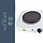KitchenPerfected 2000W Double Hotplate - White