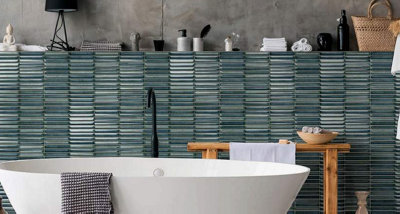 KitKat Green Ceramic Kitchen and Bathroom Small Format Tile