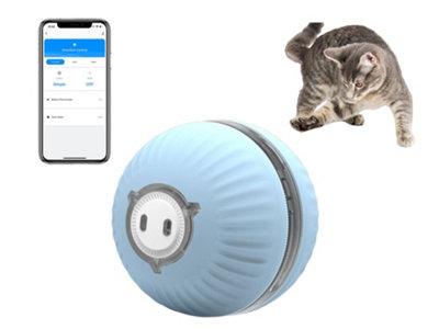 KITPLUS App Interactive Cat Ball Toy, Cat Toys for Indoor Cats, Unique Lighted Cat Toy, USB Rechargeable, 3 Interaction Modes