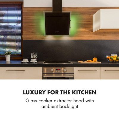 Klarstein Mirage 60 Cooker Extractor Hood Touch-Panel Ambient Black