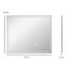 kleankin 60 x 50 cm Dimmable Bathroom Mirror with LED Lights, 3 Colours, Defogging Film