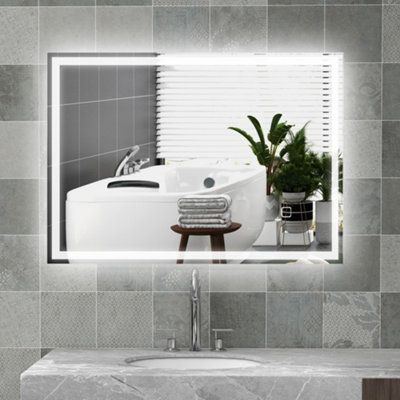 kleankin 70 x 50 cm Illuminated Bathroom Mirror with LED Lights, 3