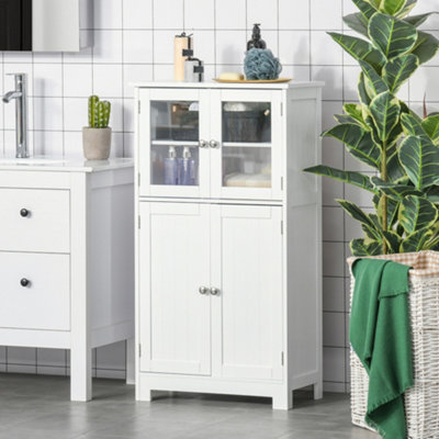 kleankin Bathroom Floor Storage Cabinet Standing Unit Kitchen Cupboard W/ Doors Price Comparisons | Compare The Build