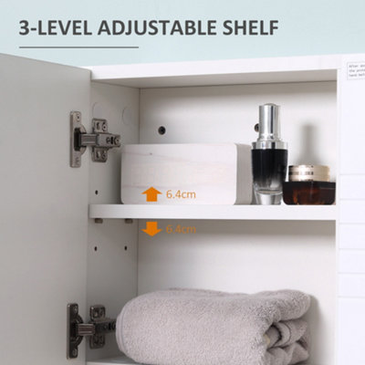 kleankin Wall-Mounted Bathroom Storage Cabinet Organizer with