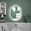 kleankin Bathroom Mirror with LED Lights, 3 Colours, Anti-fog, 70 x 50cm