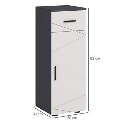 kleankin Bathroom Storage Cabinet, Slim Bathroom Cabinet with Soft Close Door