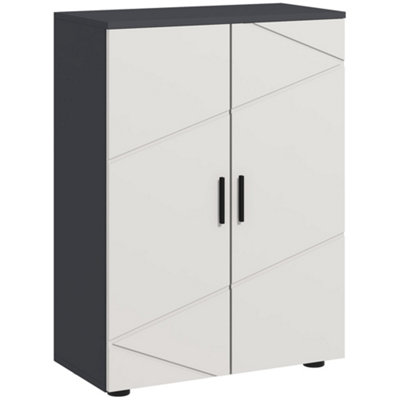 kleankin Bathroom Storage Cabinet, Small Bathroom Cabinet with Soft Close Doors
