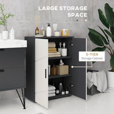 kleankin Bathroom Storage Cabinet, Small Bathroom Cabinet with Soft ...