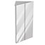 kleankin Corner Mirrored Bathroom Cabinet w/ 3 Shelves 2 Doors On-Wall Storage Unit Organiser Stainless Steel Frame Home