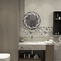 kleankin LED Dimming Lighted Bathroom Mirror with Smart Touch, Anti-Fog, 60cm