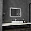 kleankin LED Lighted Bathroom Mirror with 3X Magnifying Mirror, Anti-Fog