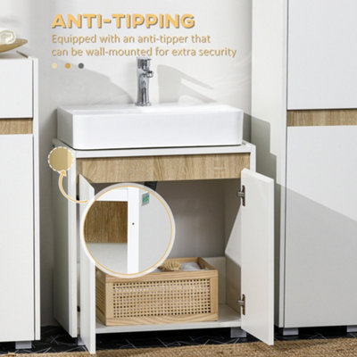 kleankin Modern Bathroom Sink Cabinet, Floor Standing Under Sink ...