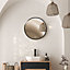 kleankin Round Bathroom Mirror, Modern Wall Mirror Aluminium Frame, 40x40 cm