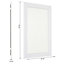 kleankin Square Wall Mount Bathroom Mirror MDF For Make Up Home Decoration White