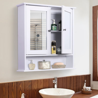 Bathroom wall cupboard with mirror sales