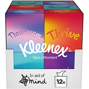 Kleenex Collection Cube Tissue Take A Moment Pack of 12