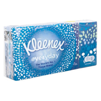 Kleenex Everyday Tissues 8 Packs Soft Facial, Travel, Pocket Tissues ...