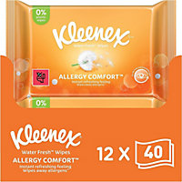 Kleenex Water Fresh Allergy Comfort Wipes 40 wipes - Pack of 12