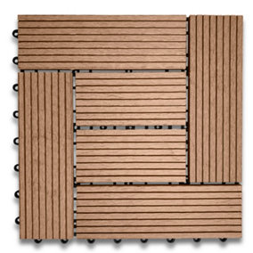 Klicken Composite Decking Deck Tiles Artificial Grass Turf DIY Easy Fit Outdoor Patio, Balcony, Roof Terrace, Hot Tub Areas