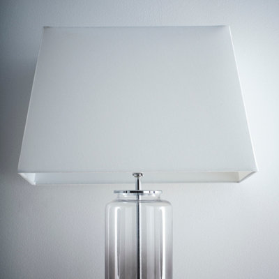 KLIVING 17" Modern White Rectangle Light Shade for Ceiling Pendant
