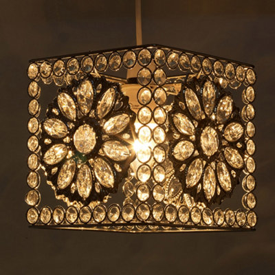 KLiving Sunflower Metal Beaded Cube Non Electric Ceiling Pendant