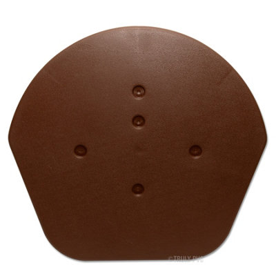 Klober KR977236 Dry Verge Ridge End Cap - Domed Half Round, Brown