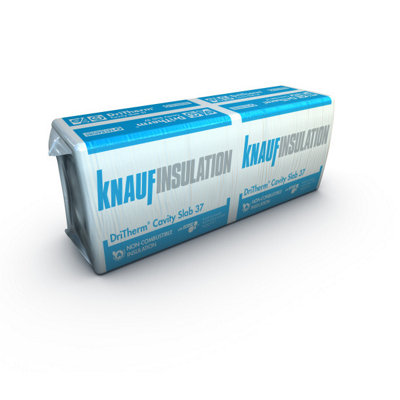 Knauf Insulation Dritherm Cavity Slab 37 100 x 455 x 1200mm 6.55m2 Pack of 12