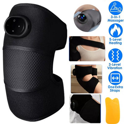 Knee Joint Massager Heat Physiotherapy Therapy Pain Relief Vibration Machine UK