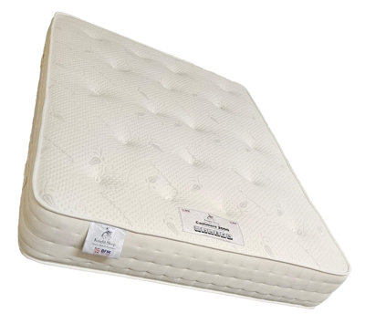 Knight Sleep Cashmere 2000 Silk Pocket Spring Medium Firm Natural Mattress With Edge Support Double Mattress - 4FT6