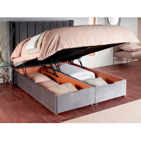 Knightsbridge Deluxe 1000 Pocket Sprung Divan Bed Set 5FT King - Naples Slate