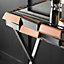Knightsbridge Mirrored Console Table Rosegold Silver