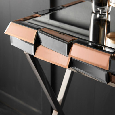 Rose gold mirrored console table new arrivals