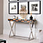 Knightsbridge Mirrored Console Table Rosegold Silver