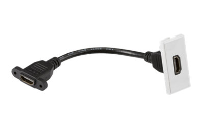 Knightsbridge NETHDMIWH HDMI outlet module 25 x 50mm - white