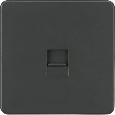 Knightsbridge Screwless Telephone Master Socket Anthracite - SF7300AT