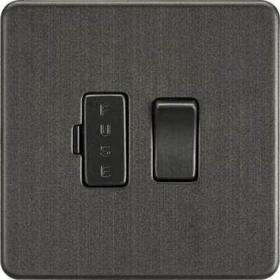 Knightsbridge SF6300SB Screwless 13A Switched Fused Spur Unit - Smoked Bronze