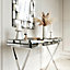 Knightsbridge Silver Rectangle Mirror and Console 2 Piece Set