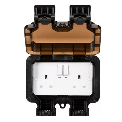 Knightsbridge Smart Outdoor Socket 2 Pack IP66 WiFi Controlled Twin ...