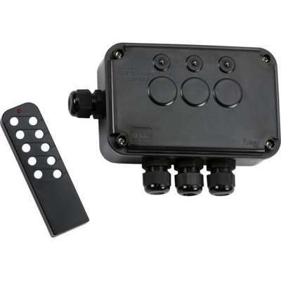 Knightsbridge Weatherproof LED Switch Box with Remote Control P66 13A 3G - OP663GBK