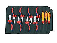 Knipex 00 19 41 Pliers & Screwdriver Set in Tool Roll, 11 Piece KPX001941