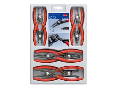 Knipex 00 20 04 SB Precision Circlip Plier Set 8 Piece KPX002004SB