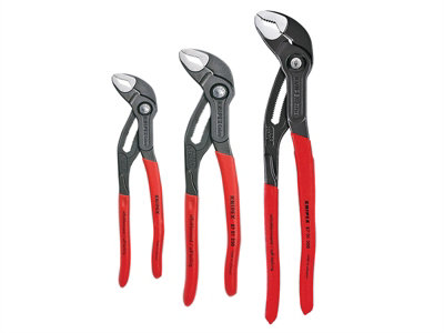 Knipex 00 20 09 V02 Cobra Water Pump Pliers 3 Piece Set (180mm 250mm & 300mm) KPX002009V02