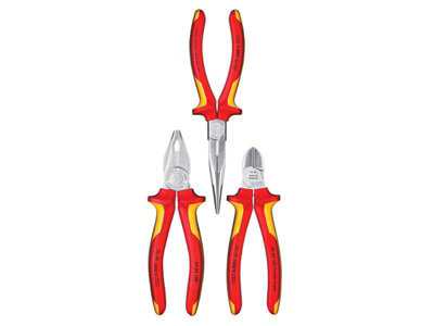 Knipex 00 20 12 Elektro VDE Pliers Set, 3 Piece KPX002012