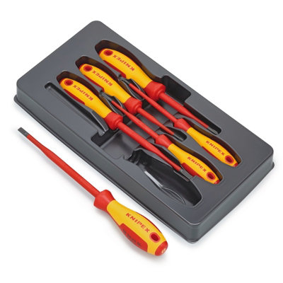 KNIPEX 00 20 12 V02 VDE Insulated Slotted/Phillips Screwdriver Set  28009