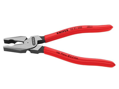 Knipex 02 01 200 SB High Leverage Combination Pliers PVC Grip 200mm (8in) KPX0201200