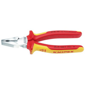 Knipex 02 06 180 Fully Insulated High Leverage Combination Pliers, 180mm 49168