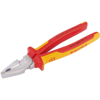 Knipex 02 06 225 Fully Insulated High Leverage Combination Pliers, 225mm 49169