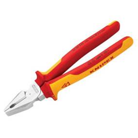 Knipex 02 06 225 SB VDE High Leverage Combination Pliers 225mm KPX0206225